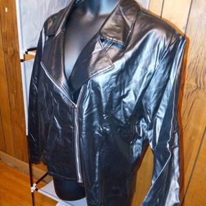 Black leather jacket